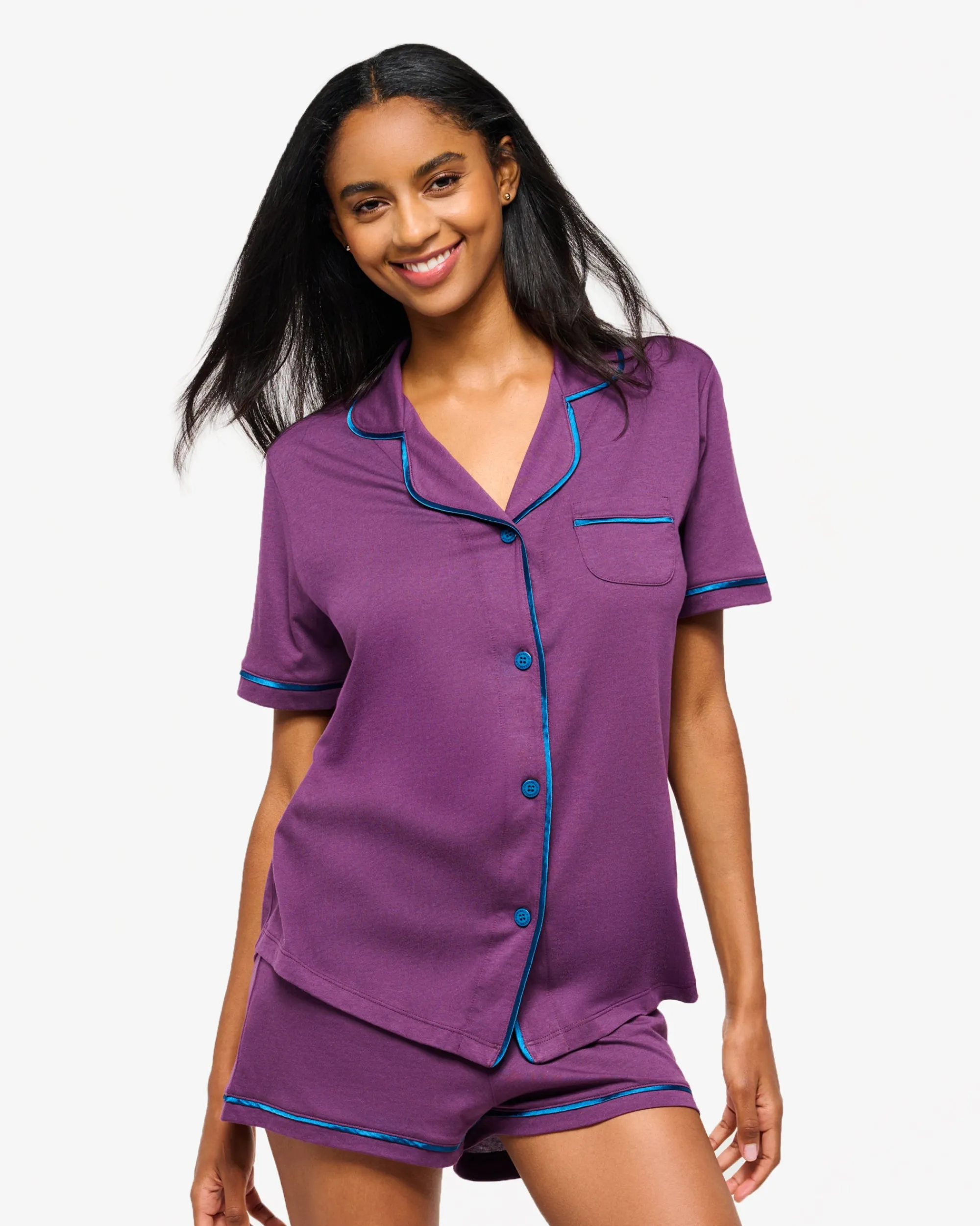 Cosabella Bella Short Sleeve Top & Boxer Pajama Set