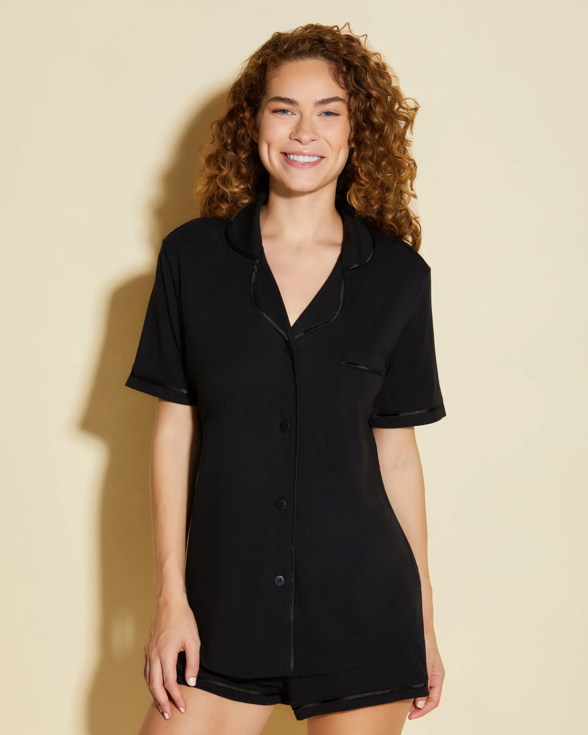 Cosabella Bella Short Sleeve Top & Boxer Pajama Set